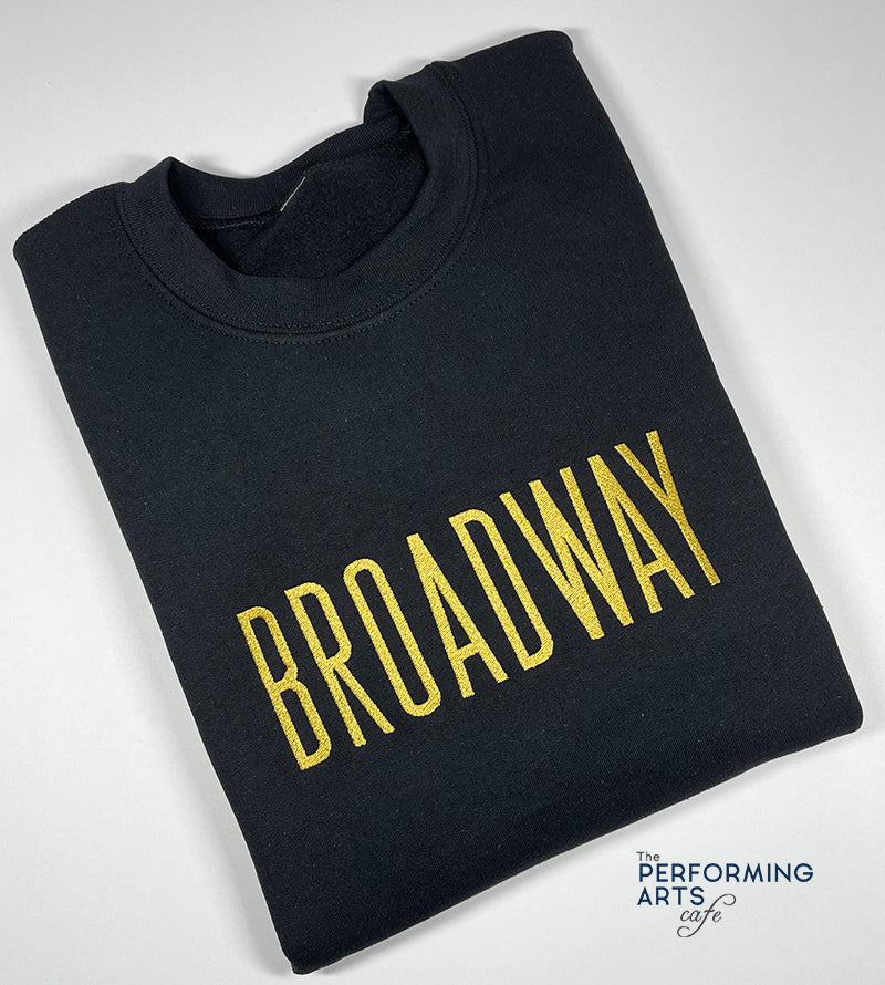 Hoodie Sweatshirt - BROADWAY - Black/Clyde - 2 Text Color Options